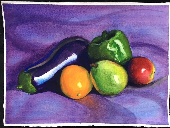 Eggplant and Fruits