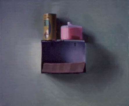    Faculty Men’s Room Still Life    1987 oil on linen    22x26” (Private Collection)